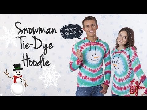 DIY Tie-Dye Snowman Hoodie