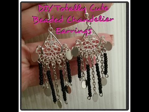 DIY Totally Cute Beaded Chandelier Earrings