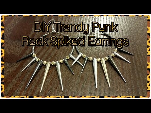 DIY Trendy Punk Rock Spiked Earrings