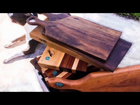 DIY Turquoise Inlaid Cutting and Charcuterie Boards