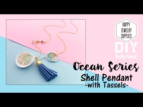 DIY Tutorial-How to Make a Ocean Series Shell Pendant with Tassels Necklace Jewelry