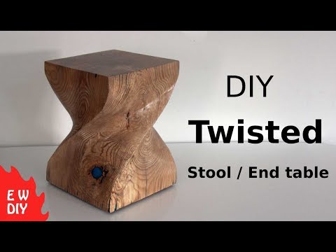 DIY Twisted Stool / End table