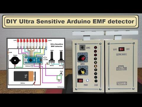 DIY ULTRA SENSITIVE Arduino EMF Electromagnetic field Detector