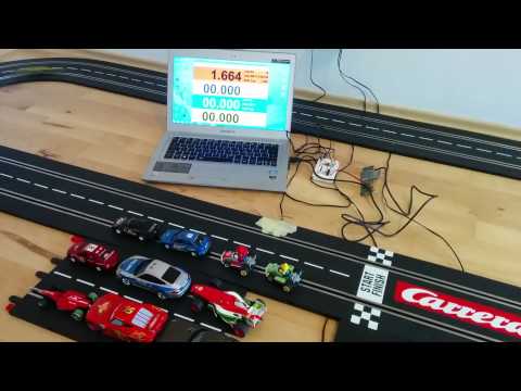 DIY USB Slotcar timer - deadstrip setup