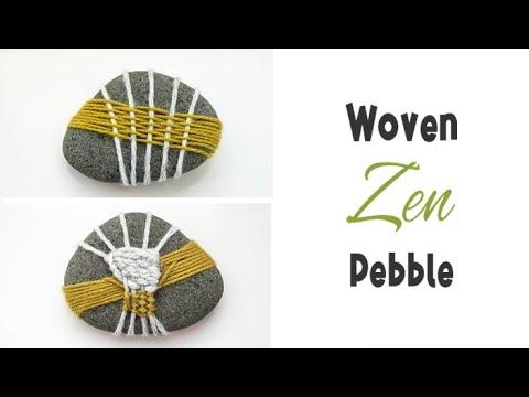 DIY WOVEN YARN 'Zen' PEBBLE | Decorative Japanese-Inspired Wrapped Stones | Calming Crafts