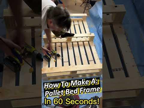 DIY Wood Projects How To: Create Your Own Queen Pallet Bed Frame