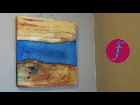 DIY Wood and Resin River Wall Art