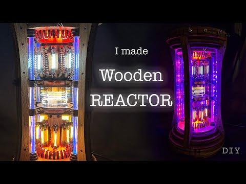 DIY Wooden Reactor Simulator: Nightlight, Desk Lamp, Sound and Dynamic Lighting Effects, Charger