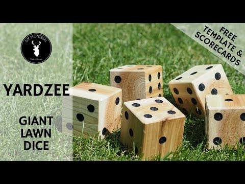 DIY Yardzee Yard Dice | Free Template and Scorecards