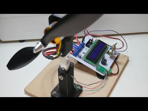 DIY brushless motor thrust stand with Arduino