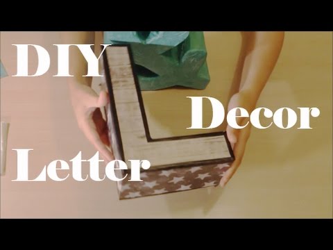 DIY decor letter with toilet paper rolls