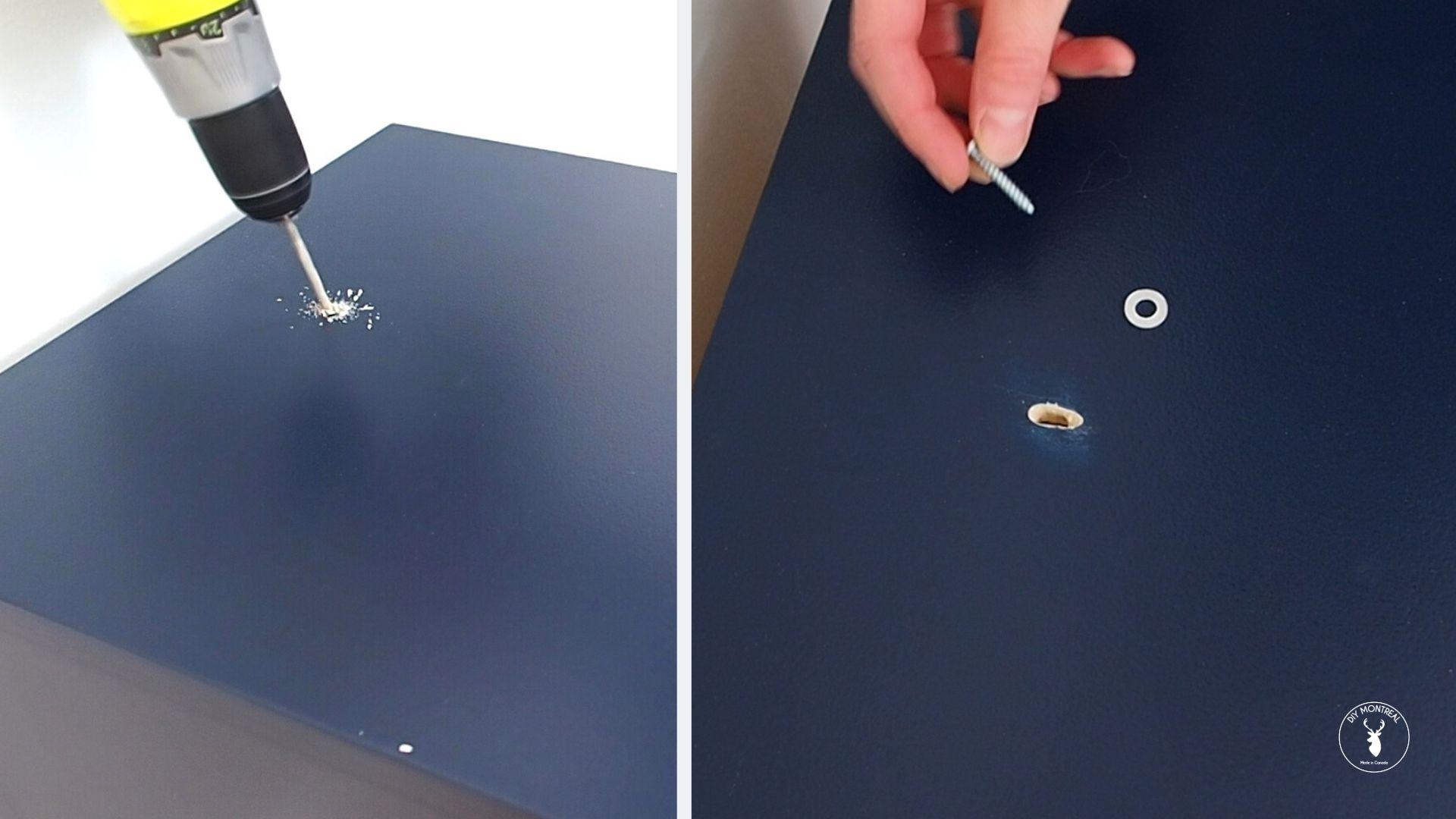 DIY desk top - elongated screw holes for wood movement.jpg