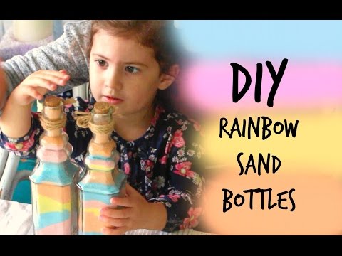 DIY gorgeous rainbow sand bottles (Fun kids activity)