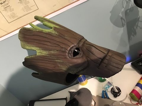 DIY groot costume in the making - Halloween cosplay