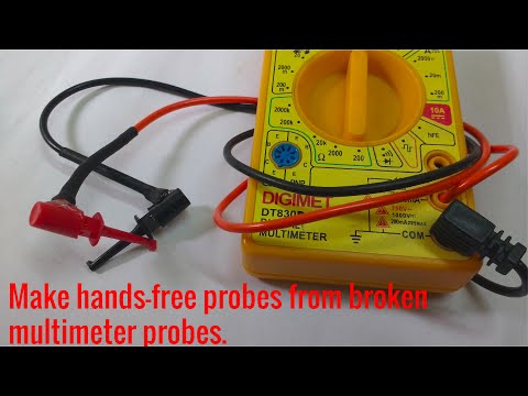 DIY hands free multimeter probes from broken probes #12