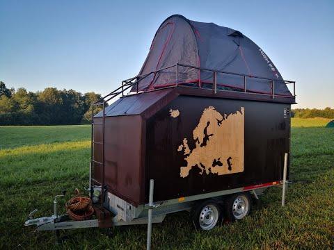 DIY homemade trailer camper build timelapse