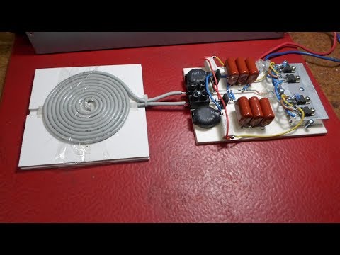 DIY induction heater circuit with flat spiral coil(pancake coil)Full instructions