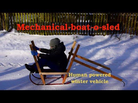 DIY mechanical sled as winter humanpowered vehicle
