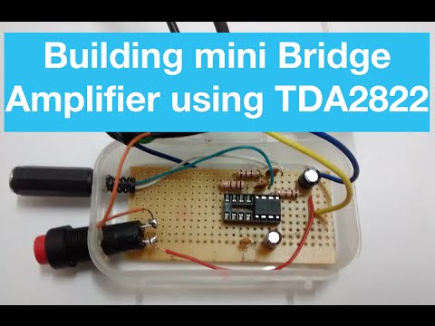 DIY mini amplifier using TDA2822