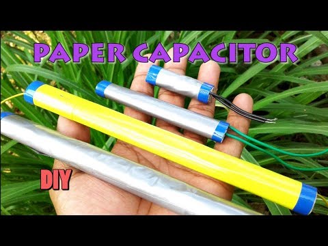 DIY paper capacitor (How to make a capacitor)