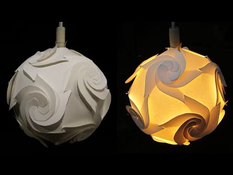 DIY paper lampshade - learn how to make a decorative small hanging lamp - EzyCraft