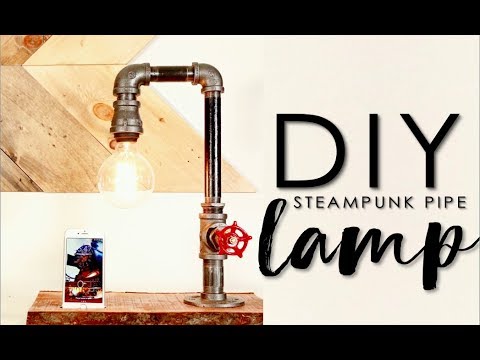 DIY pipe lamp with valve switch &amp;amp; phone charger!