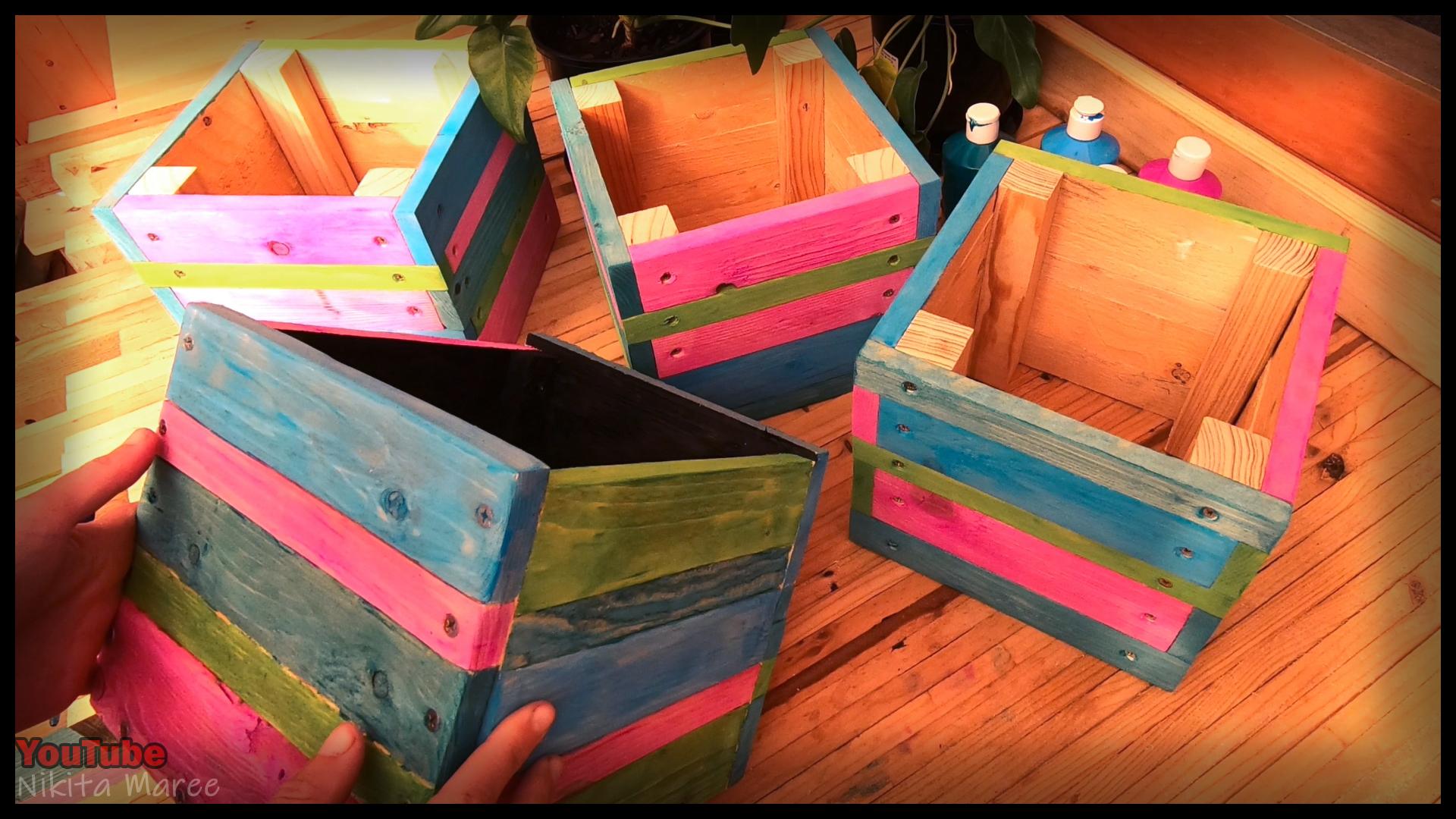 DIY planter box made from pallet wood. How to build a garden planter box. Making a plant box from palings. Woodworking (62).jpg