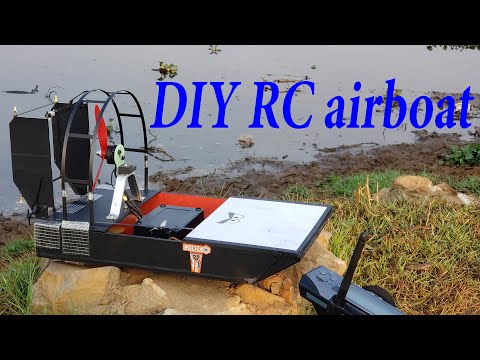 DIY simple RC airboat - T&amp;agrave;u điều khiển từ xa motor brushless ESC từ m&amp;aacute;y bay QAV250 cũ . 2300kv - 3s