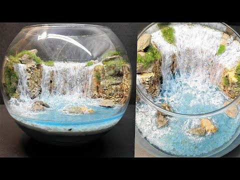 DIY waterfall terrarium|Diorama|Aquascape