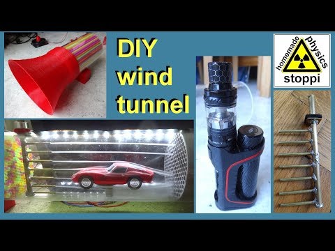 DIY wind tunnel to visualize the flow lines like Ferrari or Mercedes - Windkanal f&amp;uuml;r Str&amp;ouml;mungslinien