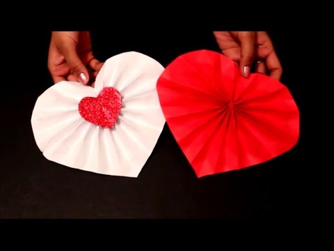 DIY- Easy Valentine's Day Craft : DIY Paper Heart Decoration ideas