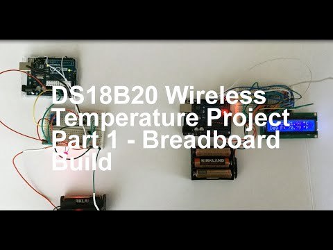 DS18B20 Wireless Temperature Sensor Project on BreadBoard_V1