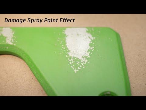 Damage Spray Paint Effect Demo: Stainless Steel