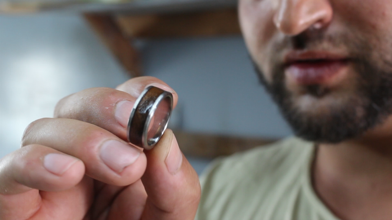 Damascus Steel Ring With Wood Inlay 24.bmp