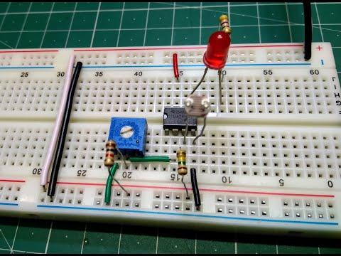 Darkness sensor using Op-Amp