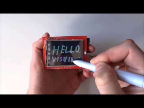 Demo: Draw on ILI9341 TFT Touchscreen Display Arduino Shield With Pen