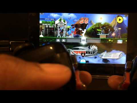 Demo of 2 Wireless Wii Nunchuks and OFDP PC Game using iTapSticks