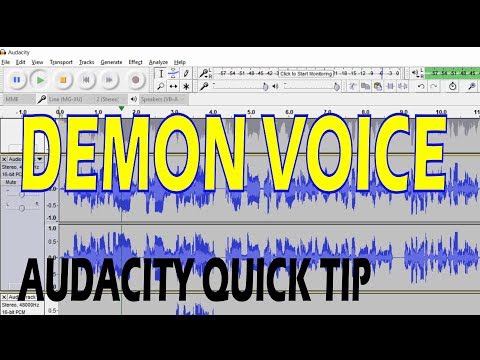 Demonic Voice in Audacity - Audacity Quick Tip