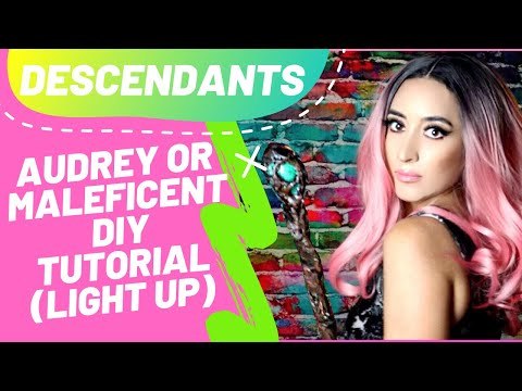 Descendants Audrey and Maleficent Scepter DIY Tutorial Under $10 Light Up