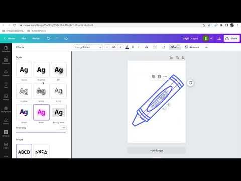Design a crayon and a rubber in canva for Scratch