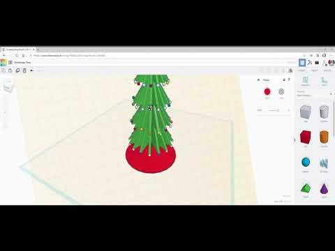 Designing a Christmas Tree in Tinkercad - Entire Video