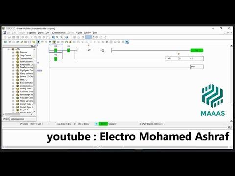 Direct Online Starter with timer using #WPLSoft &amp;amp; #ISPSoft