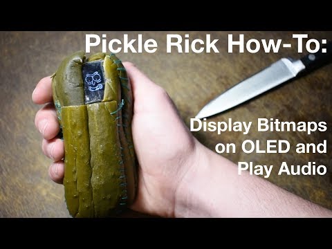 Display bitmaps on 0.96&amp;rdquo; OLED and play .wav audio with Arduino Nano (Pickle Rick followup video)