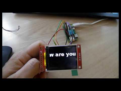 Displaying scrolling text on 1.8 inch LCD display st7735s with raspberry pi zero w