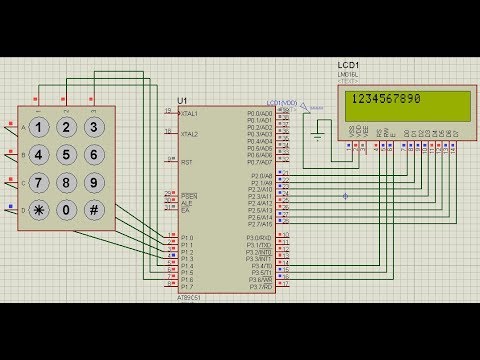 Displaying the number of keypad in 16 X 2 LCD with 8051