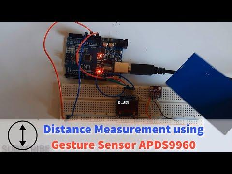 Distance proximity measurement with gesture sensor APDS9960 - Tutorial