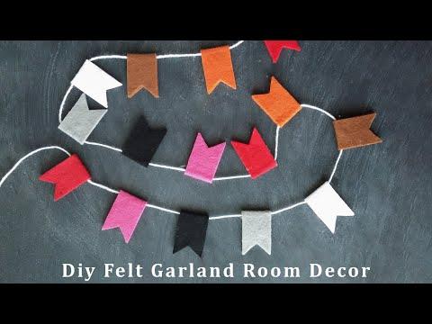 Diy Garland Room Decor Idea with Felt, Diy Easy Room Decor Ideas