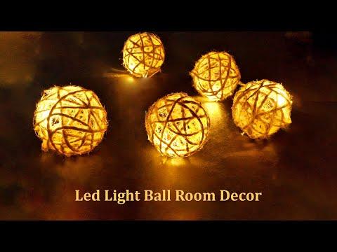 Diy Led Light Ball Room Decor Idea, Led Light Room Decoration Ideas, Diy Room Decoration