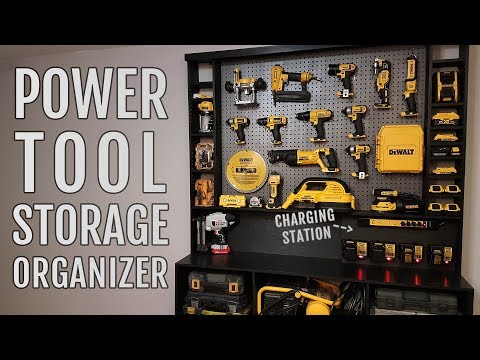 Diy Power Tool Storage Organizer w/ Charging Station