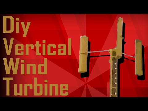 Diy Vertical wind turbine | harvesting the wind | MakerMan